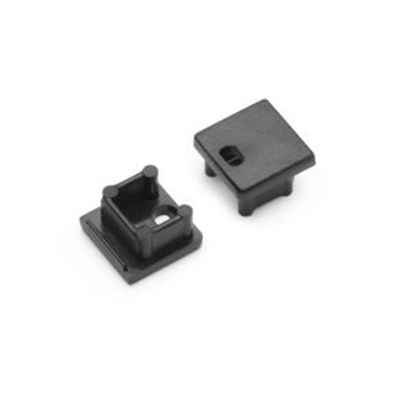 ENDKAPPE MIT KABELÖFFNUNG SCHWARZ SLIM 10MM - 20 STÜCK MDRLED®
