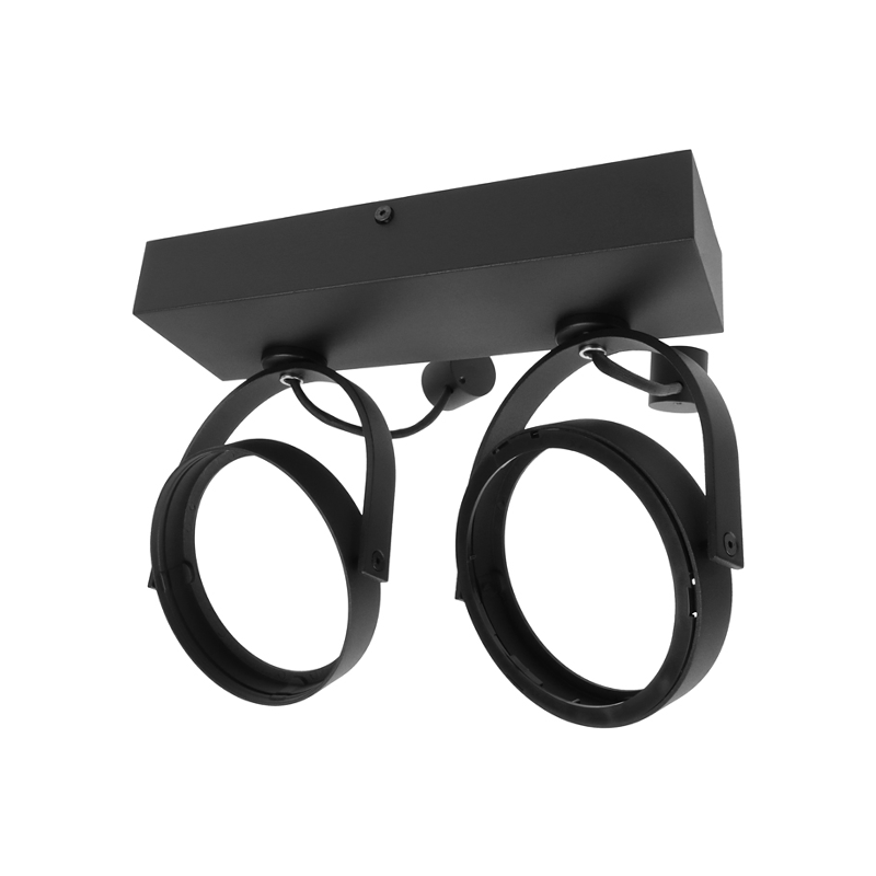 AR111 AUFBAULEUCHTE schwarz 2xGU10 FASSUNG. MDRLED®