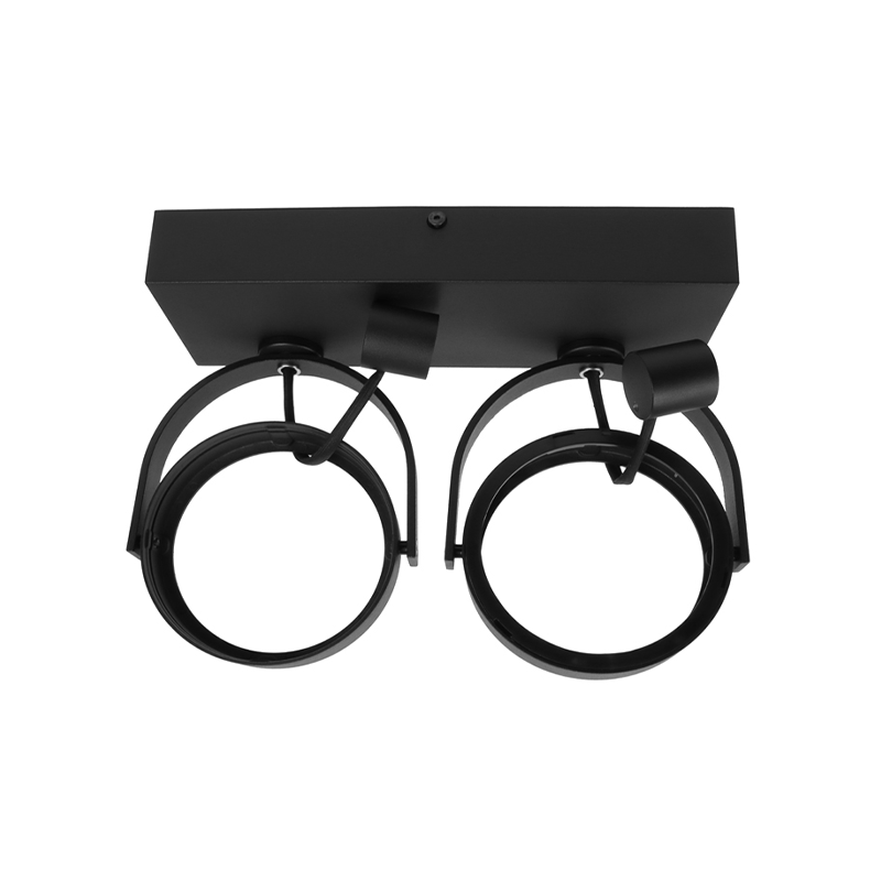 AR111 AUFBAULEUCHTE schwarz 2xGU10 FASSUNG. MDRLED®