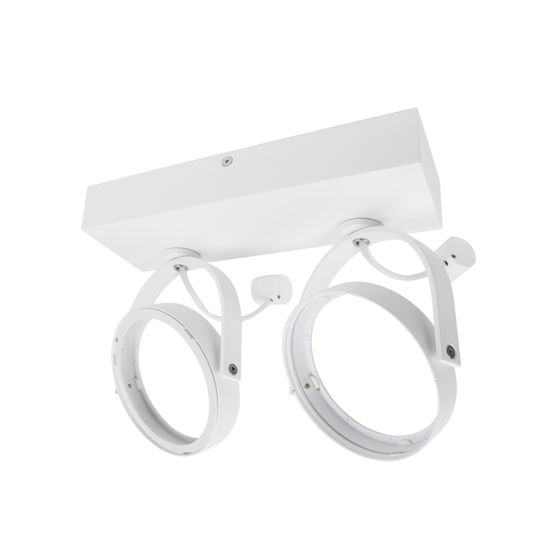 AR111 AUFBAULEUCHTE, weiß, 2xGU10-FASSUNG. MDRLED®