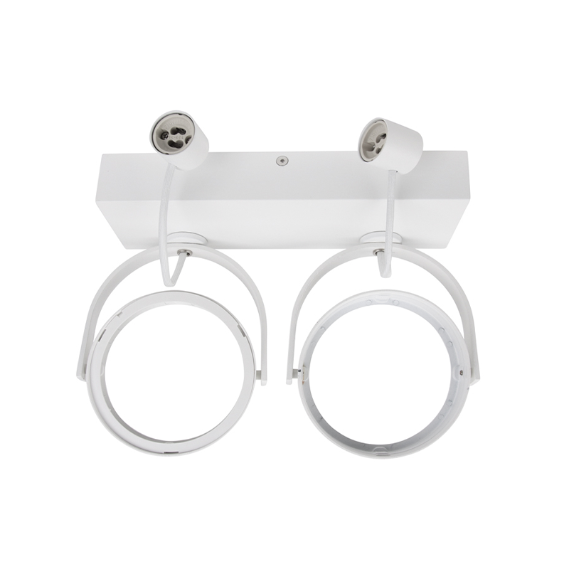AR111 AUFBAULEUCHTE, weiß, 2xGU10-FASSUNG. MDRLED®