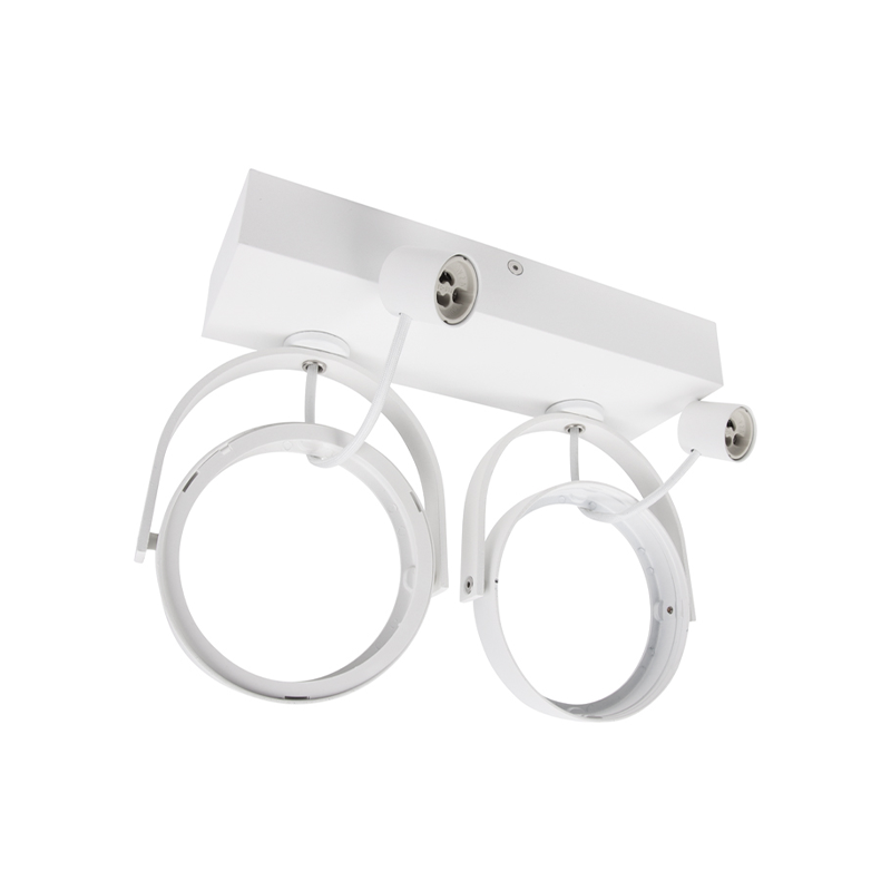 AR111 AUFBAULEUCHTE, weiß, 2xGU10-FASSUNG. MDRLED®