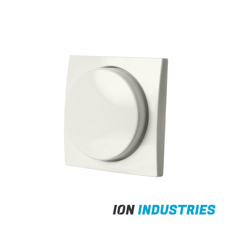 ION INDUSTRIES | Centraalplaat Dimmerknop Enkelvoudig t.b.v. Indicatielamp E1 Alpin Wit