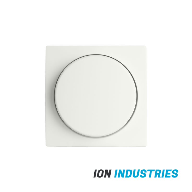 ON Industries Centraalplaat Dimmerknop Enkel Voor Indicatielamp E1 – Mat Alpin Wit