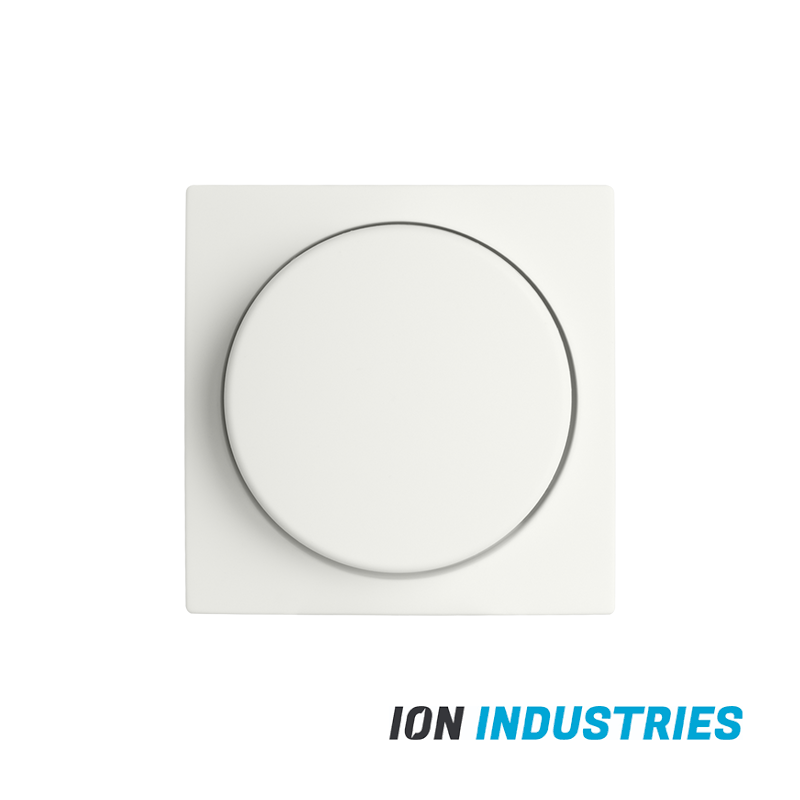 ION Industries Dimmerknop Enkel – Centraalplaat Voor V1/J1 – Mat Alpin Wit
