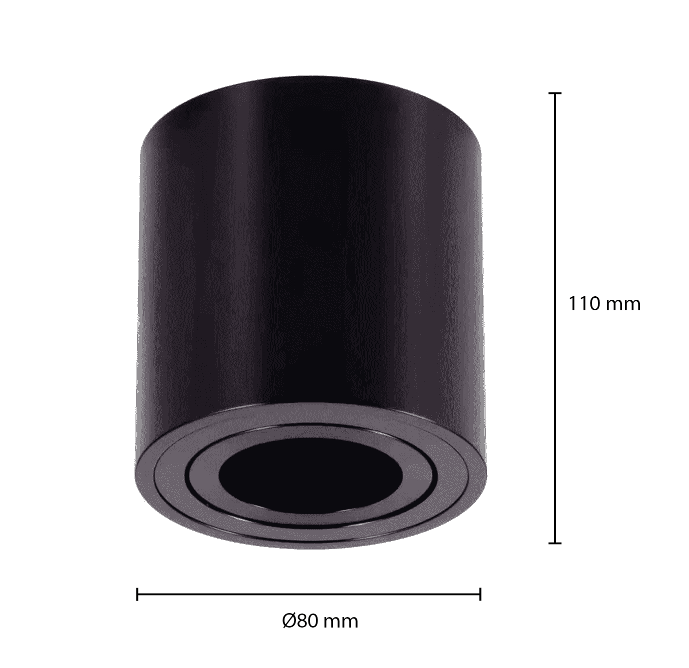 AUFBAU-SPOT SCHWARZ mit GU10-FASSUNG MDRLED®