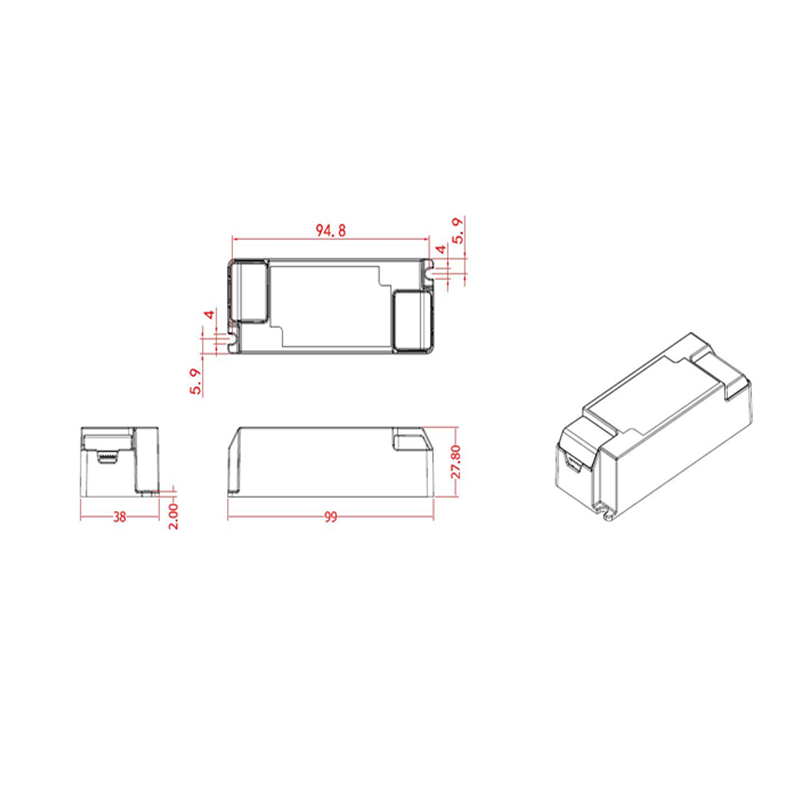 LEDTU-TREIBER, DIMMBAR, 300 mA, FÜR SIA & ORTHO 12 W MDRLED