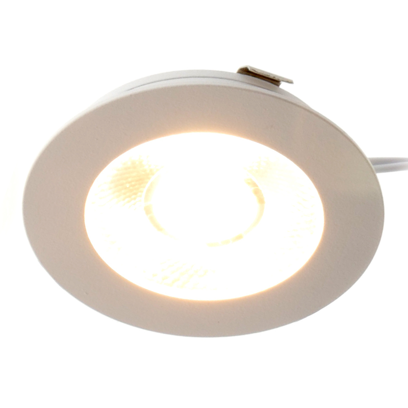 ECODIM ED-10044 LED MÖBELSPOT KLEIN EINBAUTIEFE IP54 WARMWEISS RUND WEISS 55MM MDRLED®