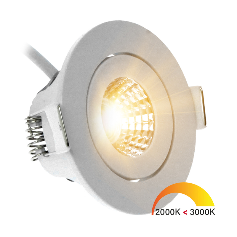 ECODIM ED-10058 LED EINBAUSTRAHLER KLEINE EINBAUTIEFE IP54 DIM TO WARM RUND WEISS 55MM MDRLED®
