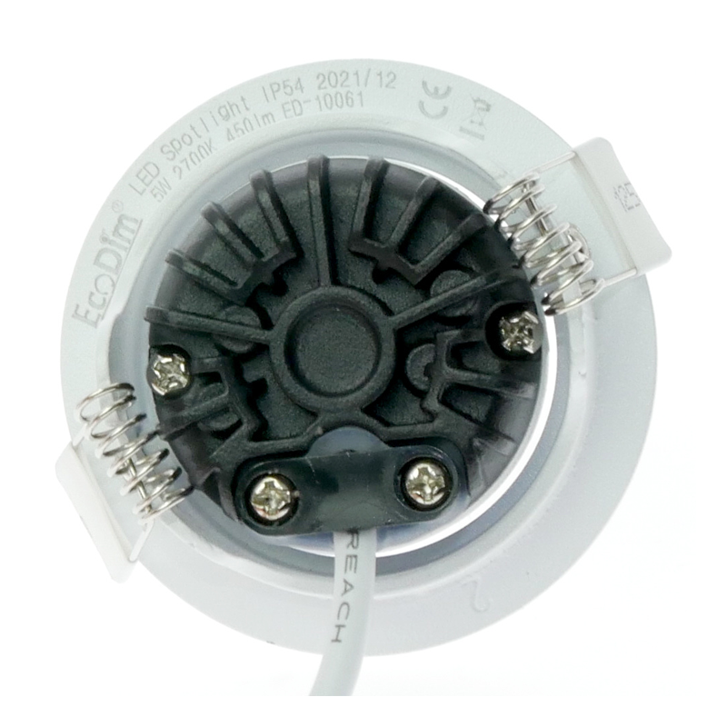 ECODIM ED-10058 LED EINBAUSTRAHLER KLEINE EINBAUTIEFE IP54 DIM TO WARM RUND WEISS 55MM MDRLED®