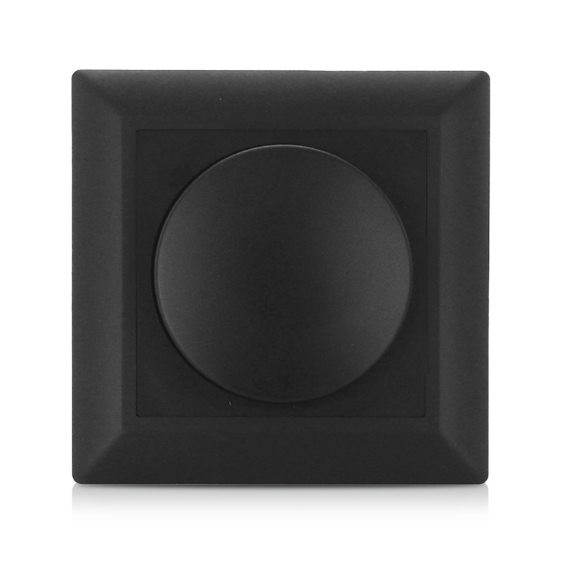 ECODIM ED-10002B DIMMERKNOPF SCHWARZ INKL. ZENTRALPLATTE UND RAHMEN MDRLED®
