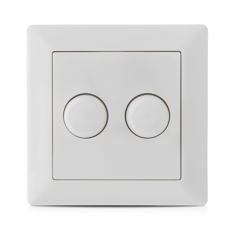ECODIM ED-10005 DUO DIMMKNOPF WEISS FÜR GIRA/JUNG/MERTEN INKL. ZENTRALPLATTE UND RAHMEN MDRLED®