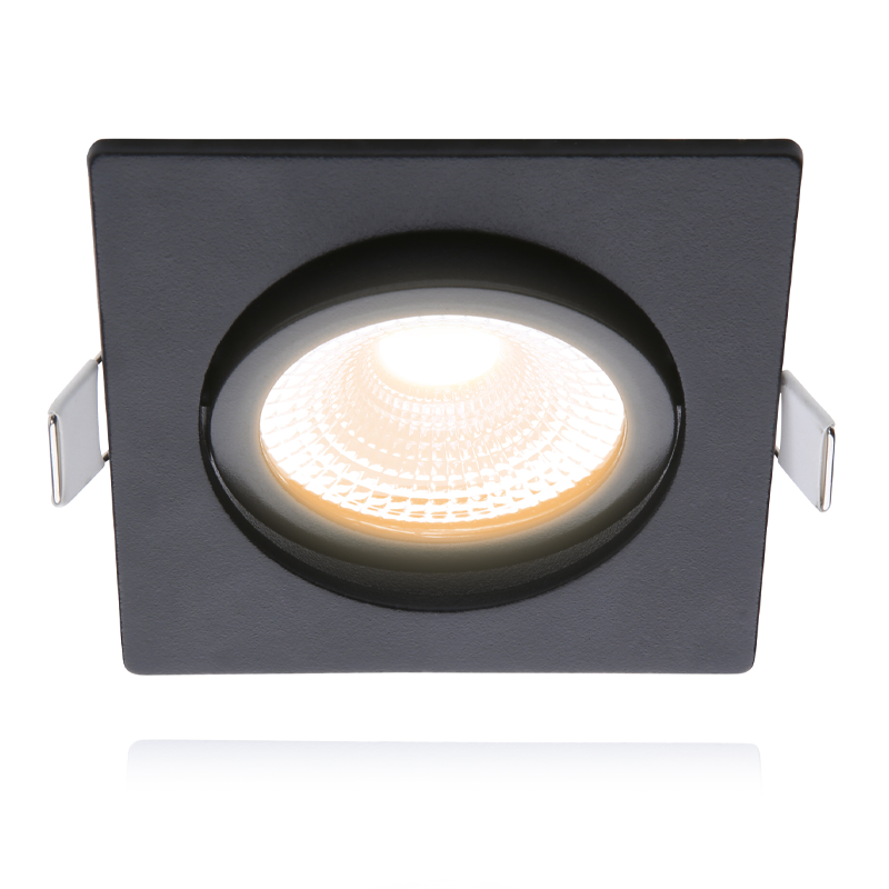ECODIM ED-10026 LED EINBAUSTRAHLER KLEINE EINBAUTIEFE IP54 DIM TO WARM QUADRATISCH SCHWARZ 75MM MDRLED®