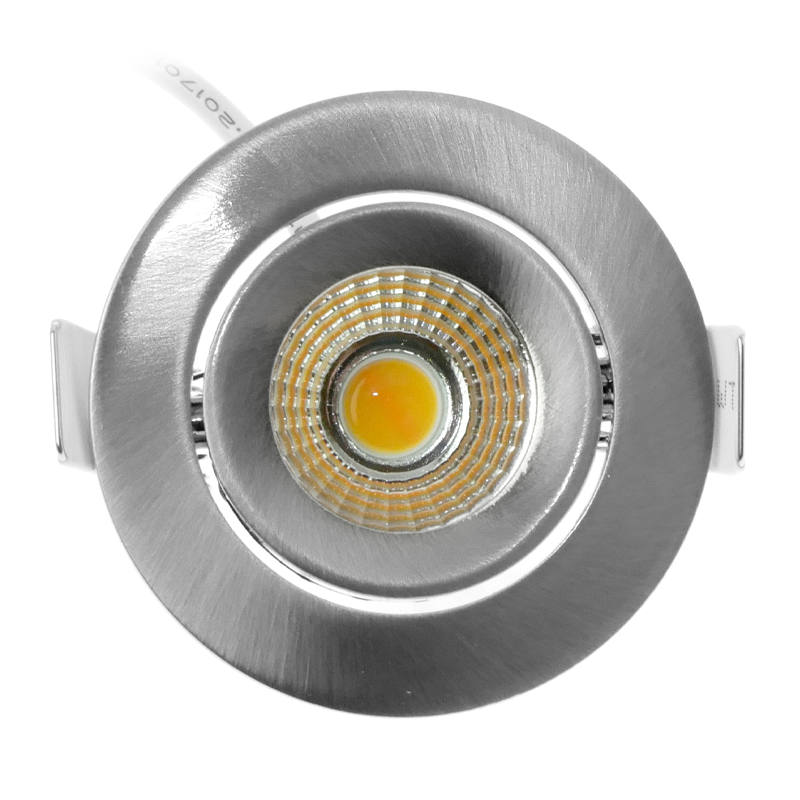 ECODIM ED-10059 LED EINBAUSTRAHLER KLEINE BAUTIEFE IP54 DIM TO WARM RUND EINBAU NICKEL 55MM.MDRLED®