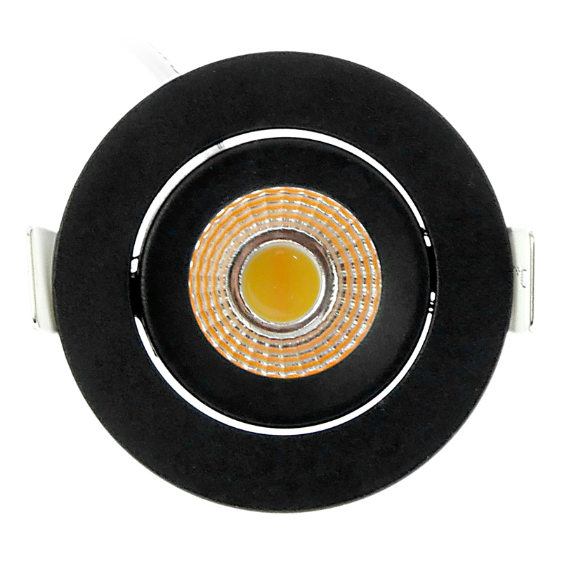 ECODIM ED-10060 LED EINBAUSTRAHLER NIEDRIGE EINBAUTIEFE IP54 DIM TO WARM RUND SCHWARZ 55MM.MDRLED®