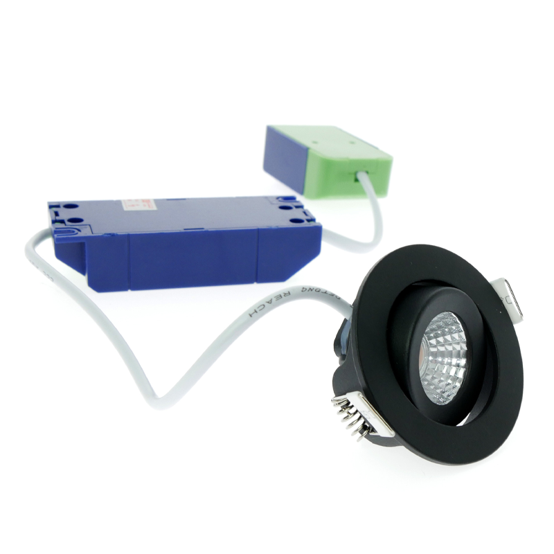 ECODIM ED-10060 LED EINBAUSTRAHLER NIEDRIGE EINBAUTIEFE IP54 DIM TO WARM RUND SCHWARZ 55MM.MDRLED®