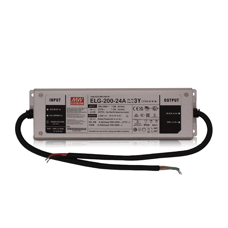 MEANWELL 24V-TREIBER IP65 200W MDRLED®