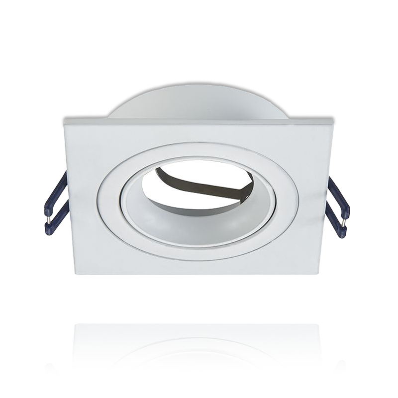 GU10 LEUCHTE 4 SEITIG, NEIGBAR SCHWARZ, WEISS, SILBER MR16 Ø80mm MDRLED®