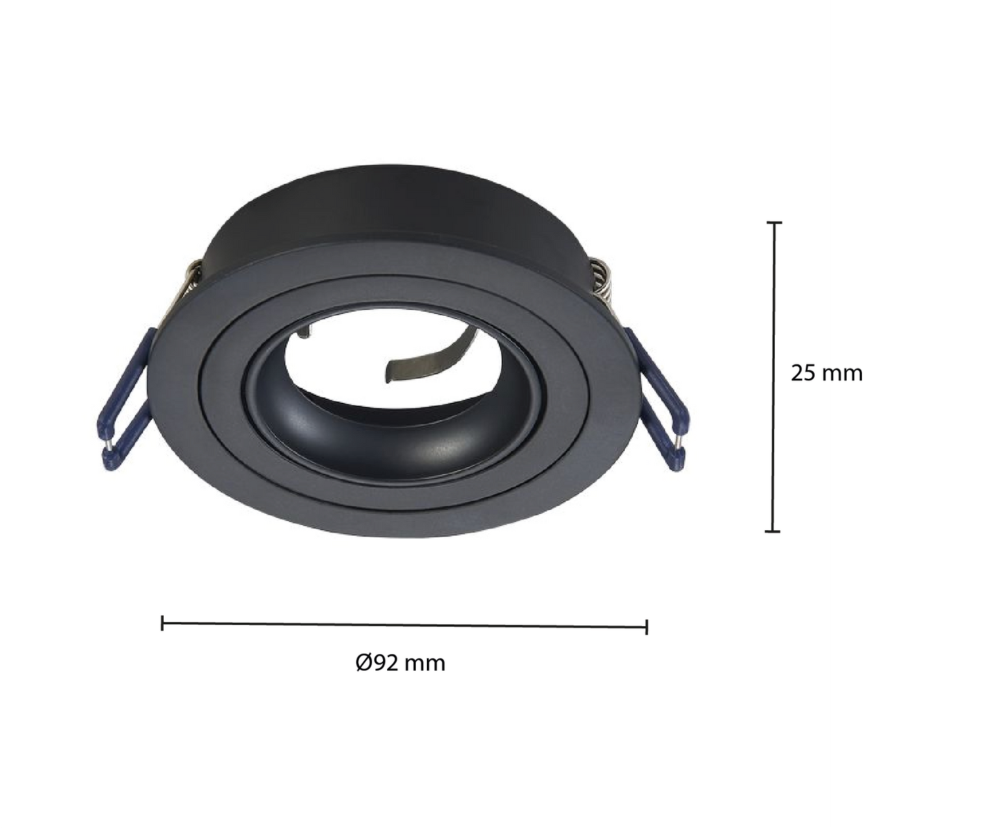 GU10 LEUCHTE KIPPBAR WEISS, SCHWARZ, SILBER Ø80mm MR16 MDRLED®