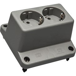 abb-hafobox-3640w2-deksel-2-voudig-stopcontact-grijs 5 STUKS