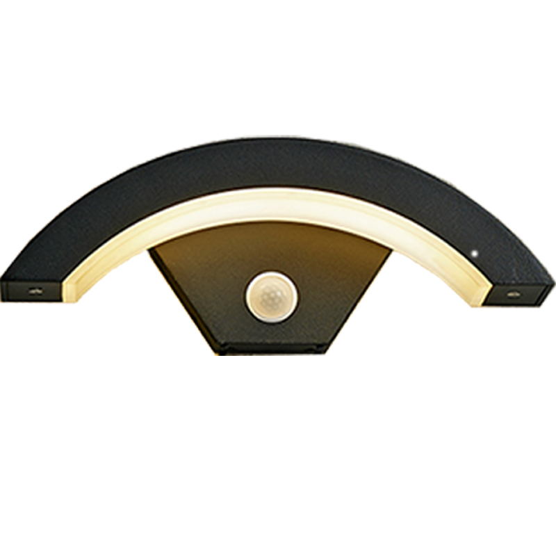 WANDLAMP 12W MET SENSOR IP65 GRIJS 3000K MDRLED®