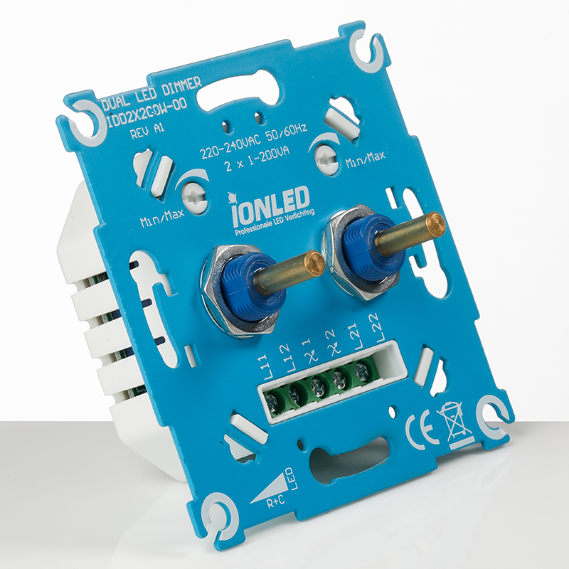 DUO TRIAC LED DIMMER | 2×0.3-200 WATT | ION INDUSTRIES IDD-2X200W