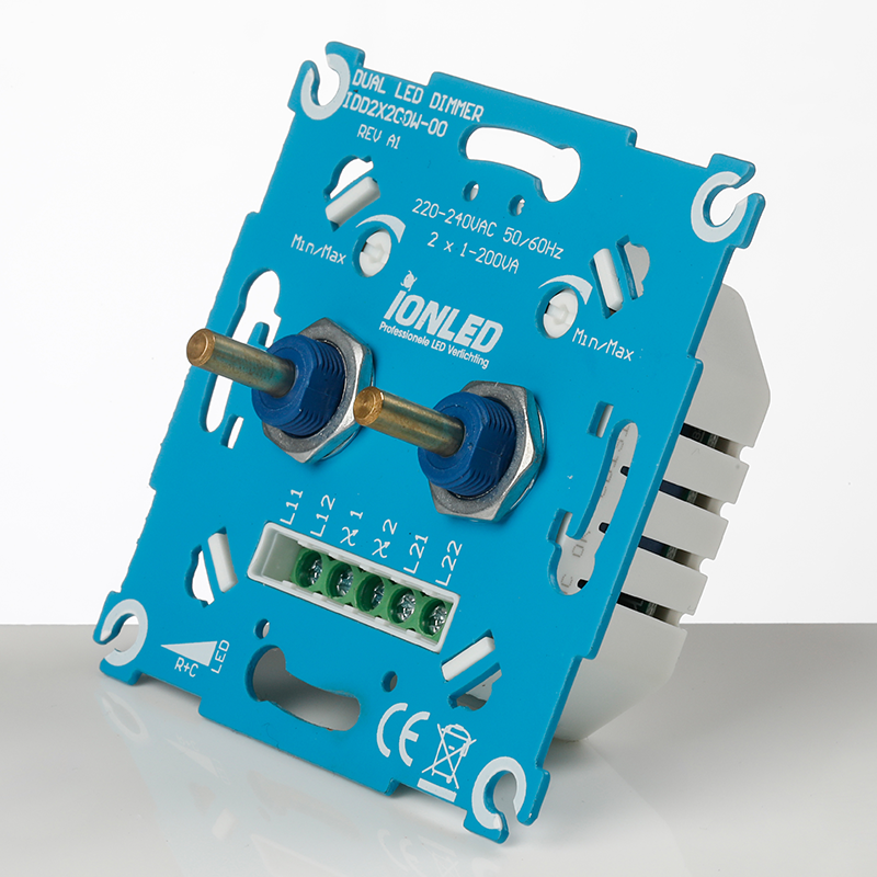 DUO TRIAC LED DIMMER | 2×0.3-200 WATT | ION INDUSTRIES IDD-2X200W