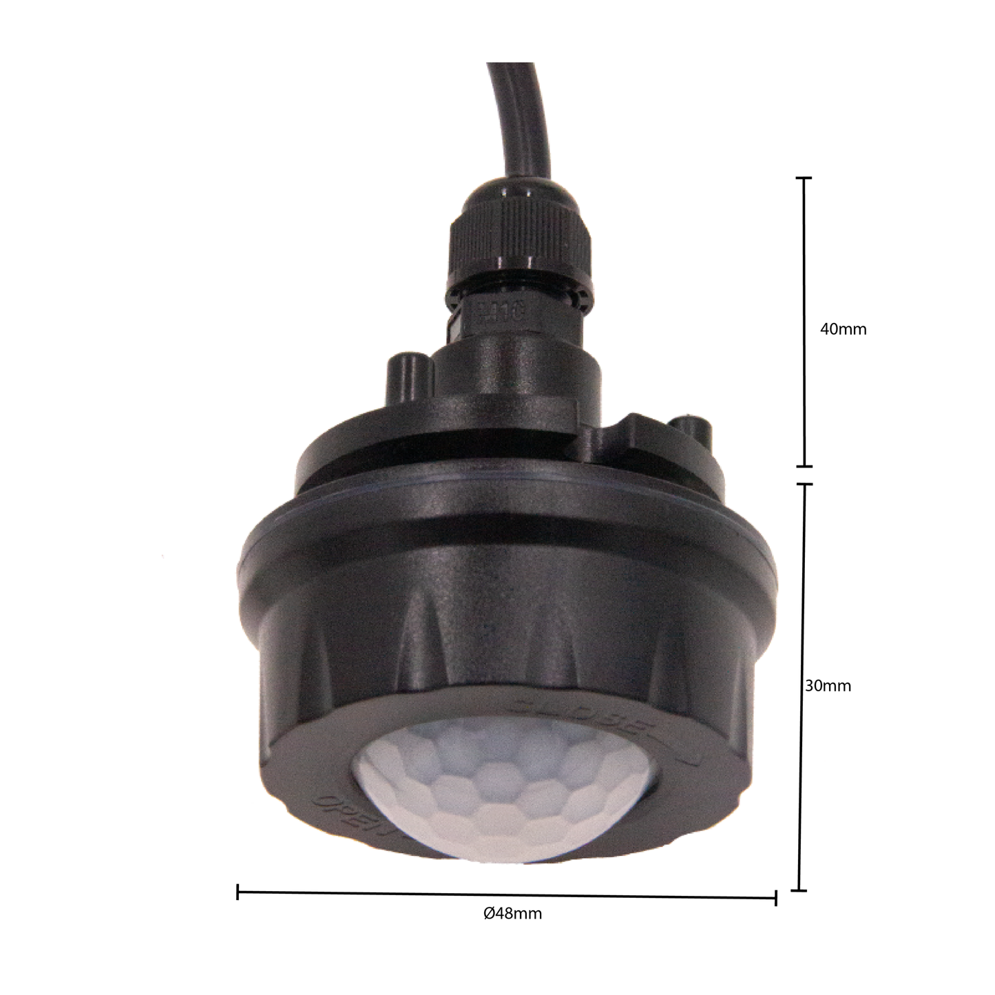 HAISEN SCREW IN | PIR/DAGLICHT SENSOR | ZWART