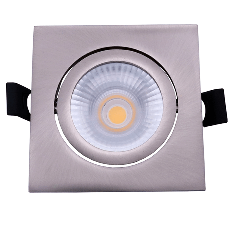 LED Einbaustrahler Schnittgröße Ø75-81mm 6W Tiefe 26mm DIM Silber 2700K MDRLED®
