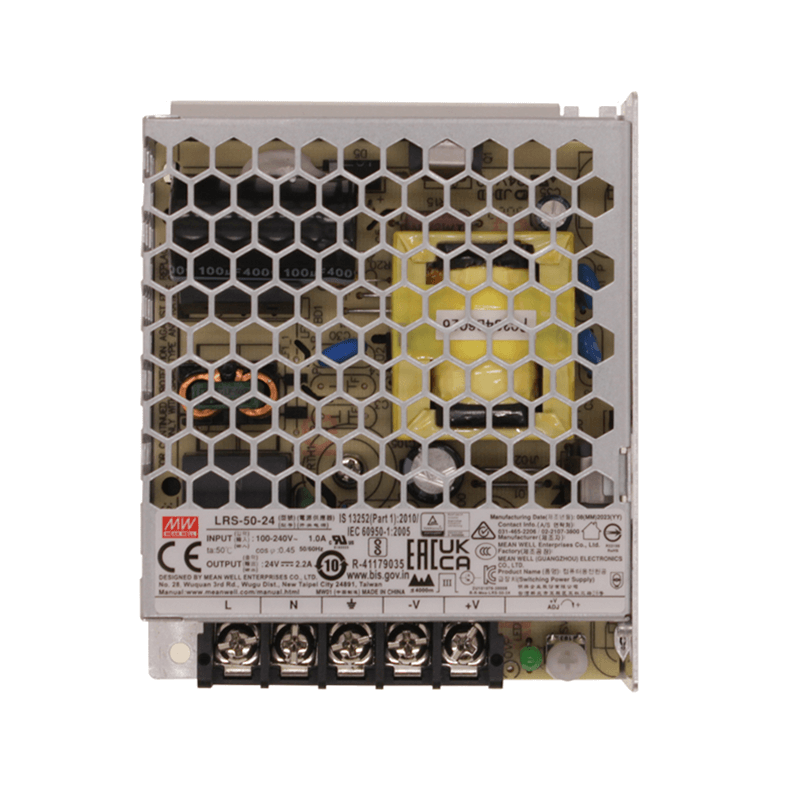 MEANWELL 24V-TREIBER IP20 50W MDRLED®