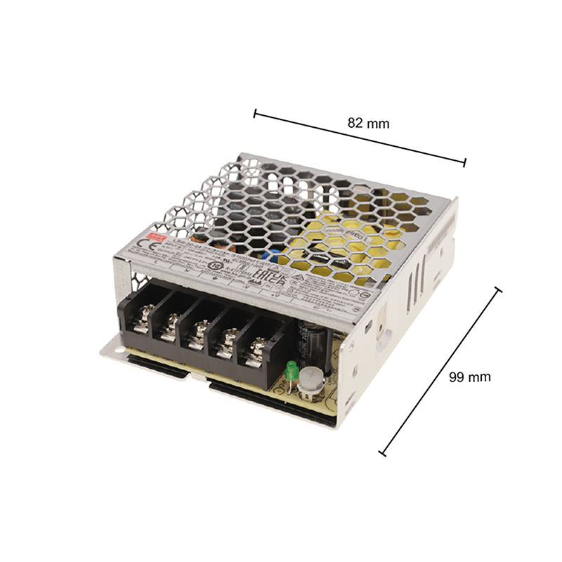MEANWELL 24V-TREIBER IP20 50W MDRLED®