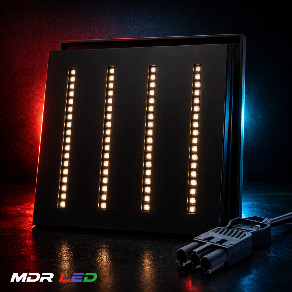 Louvre LED Paneel 60x60 Zwart 30W Dimbaar – UGR<16 – CCT Switch – 3-SWP