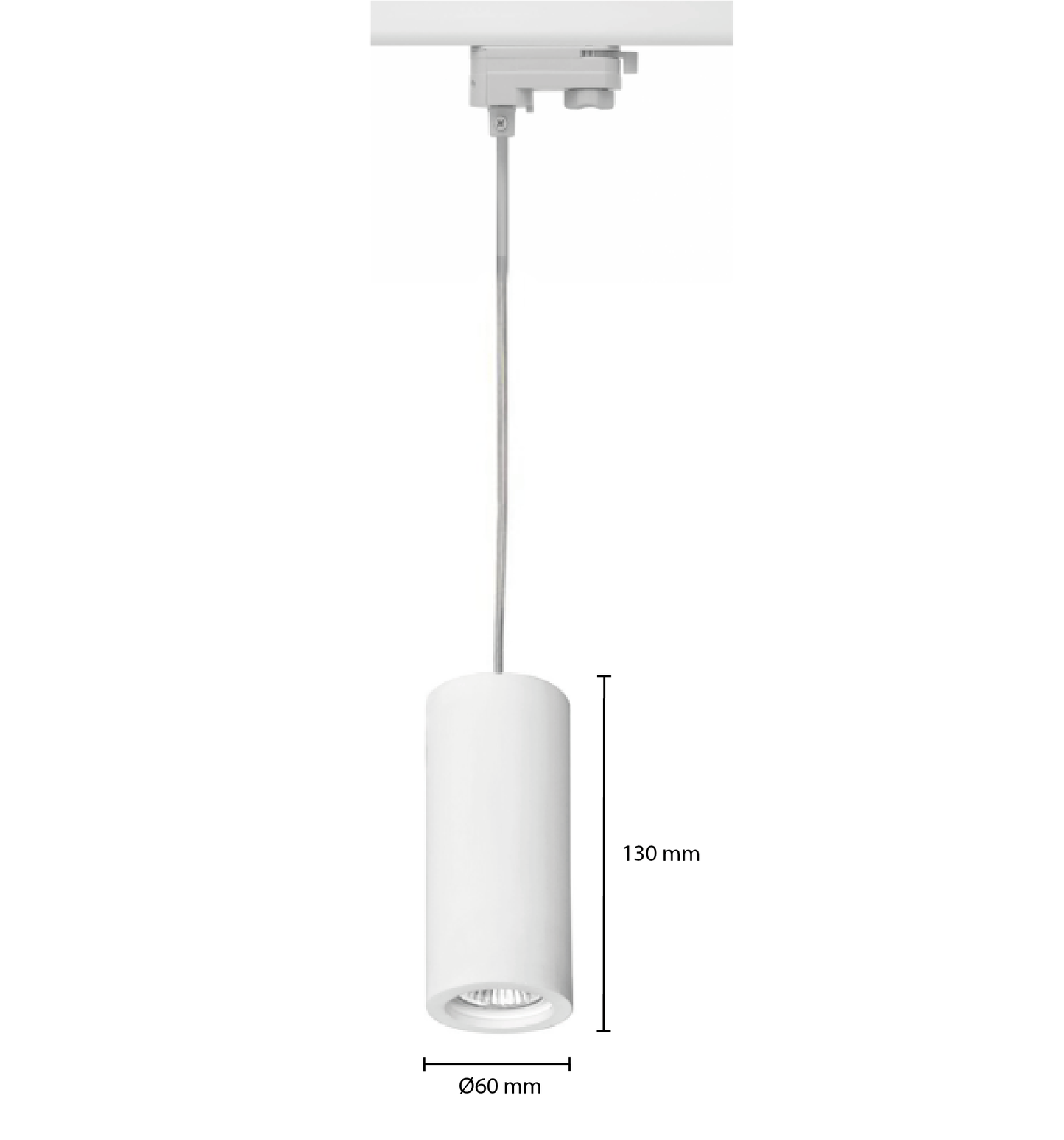 3-FASE RAILARMATUUR HANGLAMP MET GU10 FITTING. MDRLED®