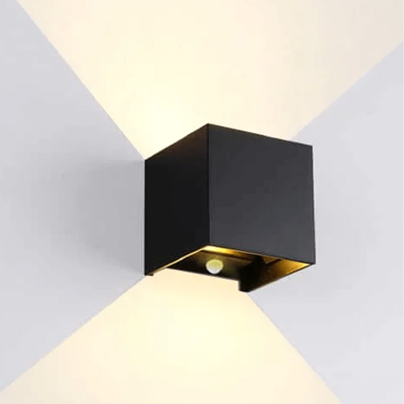 LED CUBE 2X3W ZWART DIM SENSOR MDRLED®