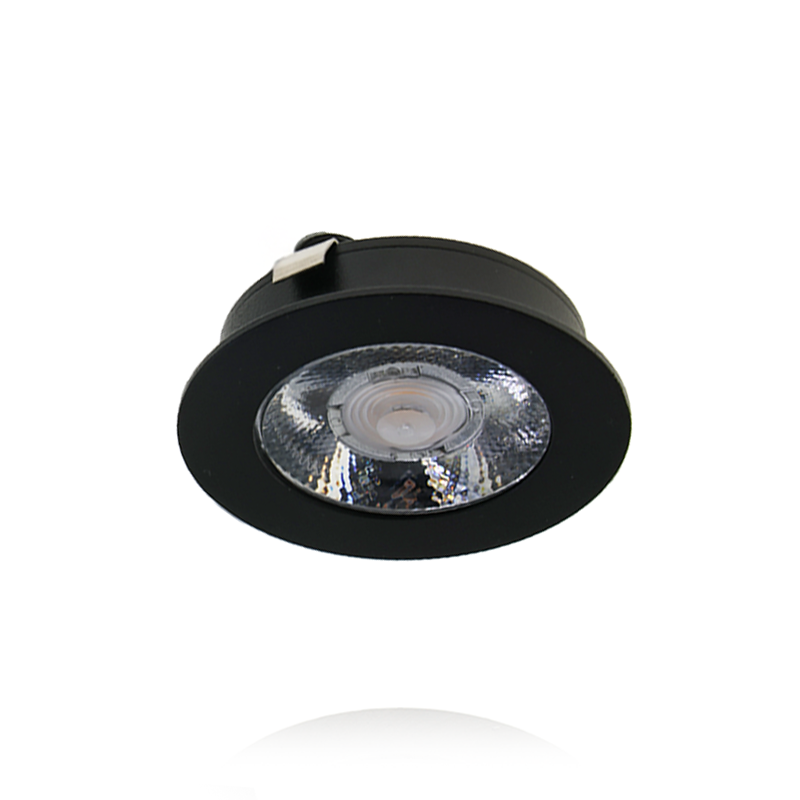 LED MEUBELSPOT 3W 12V(DC) IP44 ZWART 14MM HOOG 2700K