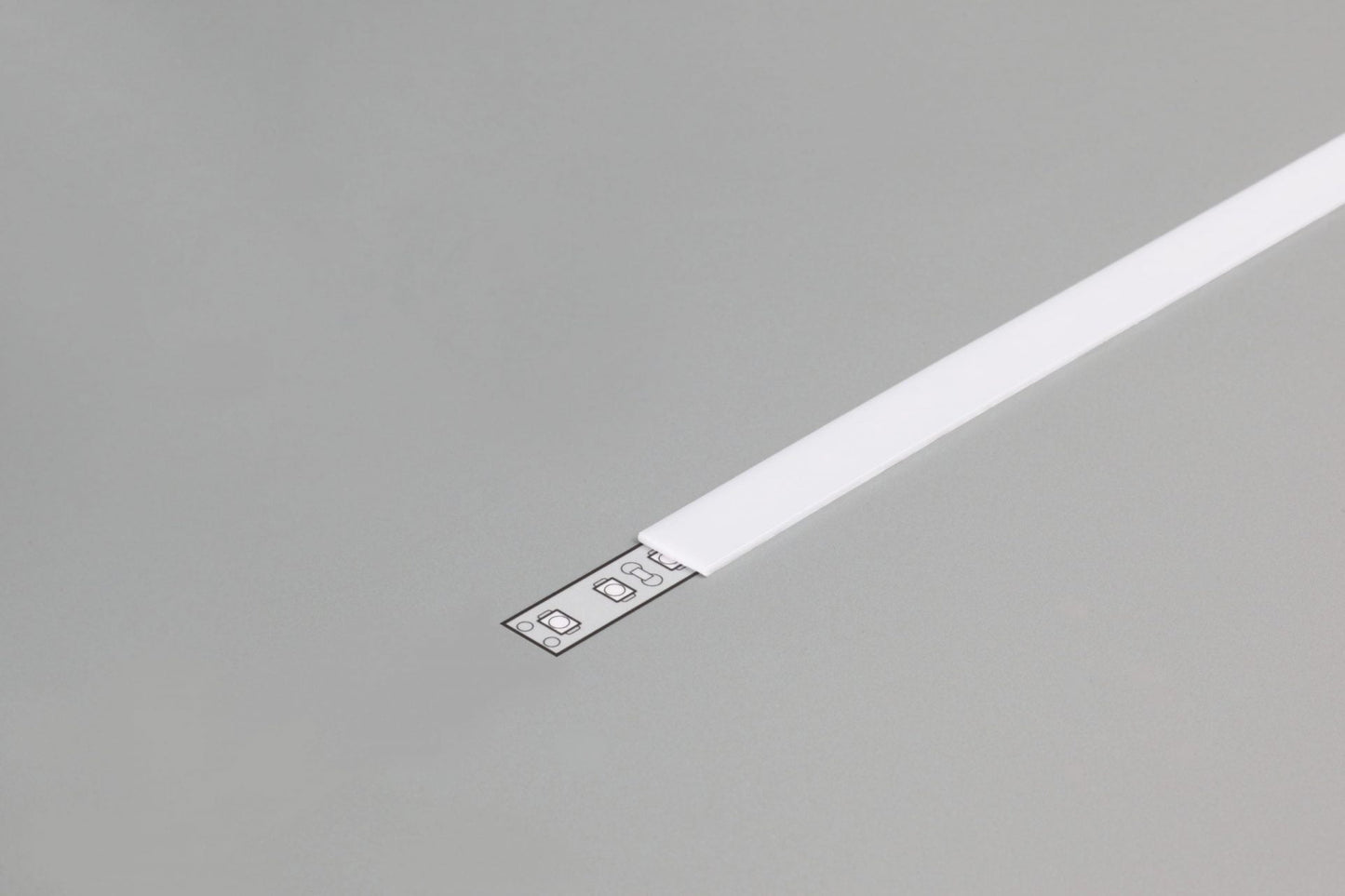 COVER SLIDE SLIM 10MM + EINBAU SLIM 10MM WEISS 2M MDRLED®