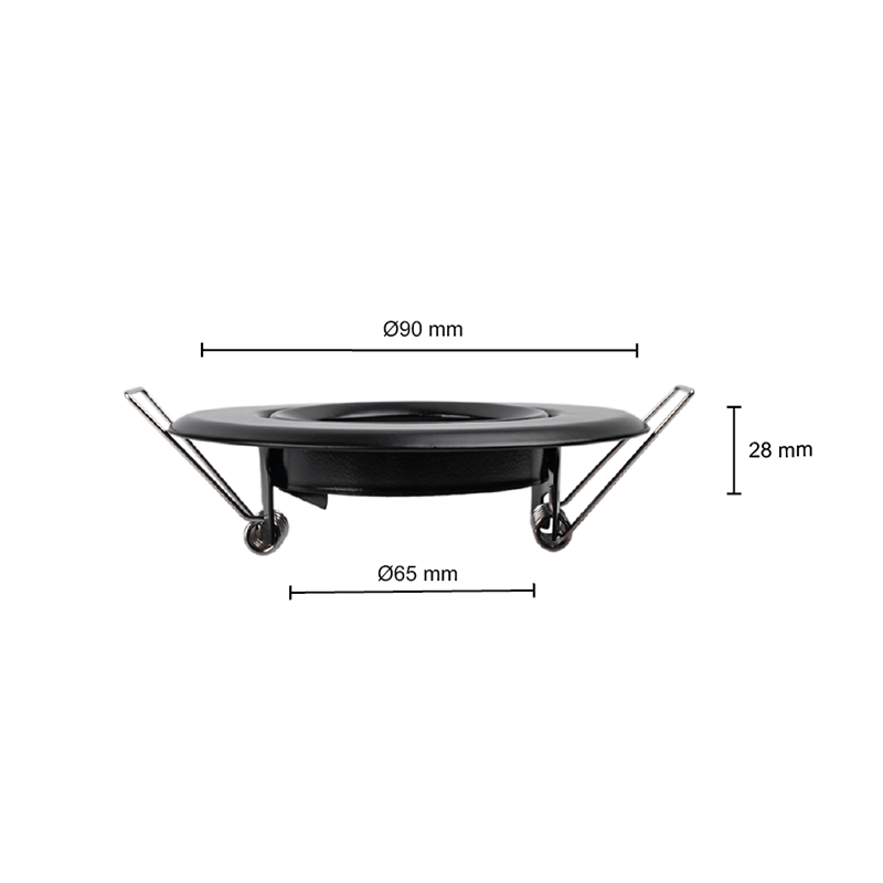 GU10 INBOUW ARMATUUR ZWART Zaagmaat Ø65mm MDR LED®
