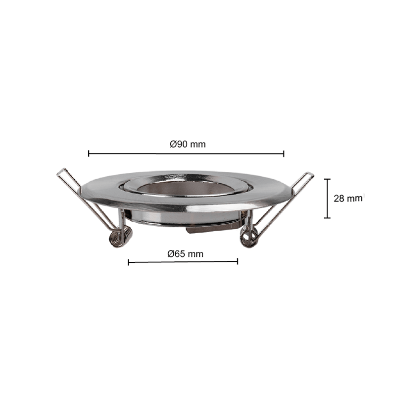 GU10 Leuchte Weiß, Schwarz, Silber, MR16, IP22, Ø65mm MDR LED®