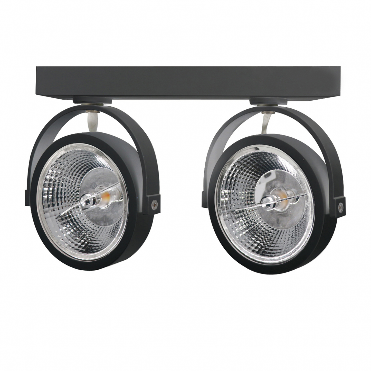 AR111 AUFBAULEUCHTE schwarz 2xGU10 FASSUNG. MDRLED®