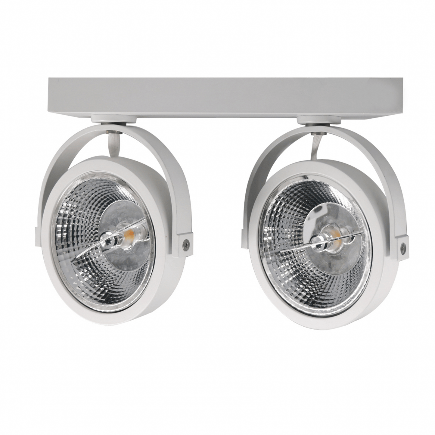 AR111 AUFBAULEUCHTE, weiß, 2xGU10-FASSUNG. MDRLED®