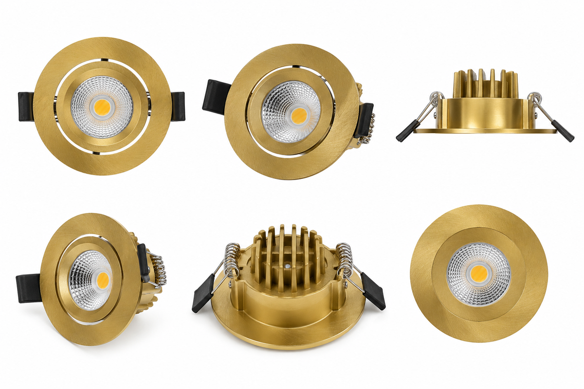 MDRLED® LUNA LED Inbouwspot 6W | CCT | Messing | Dimbaar | IP65
