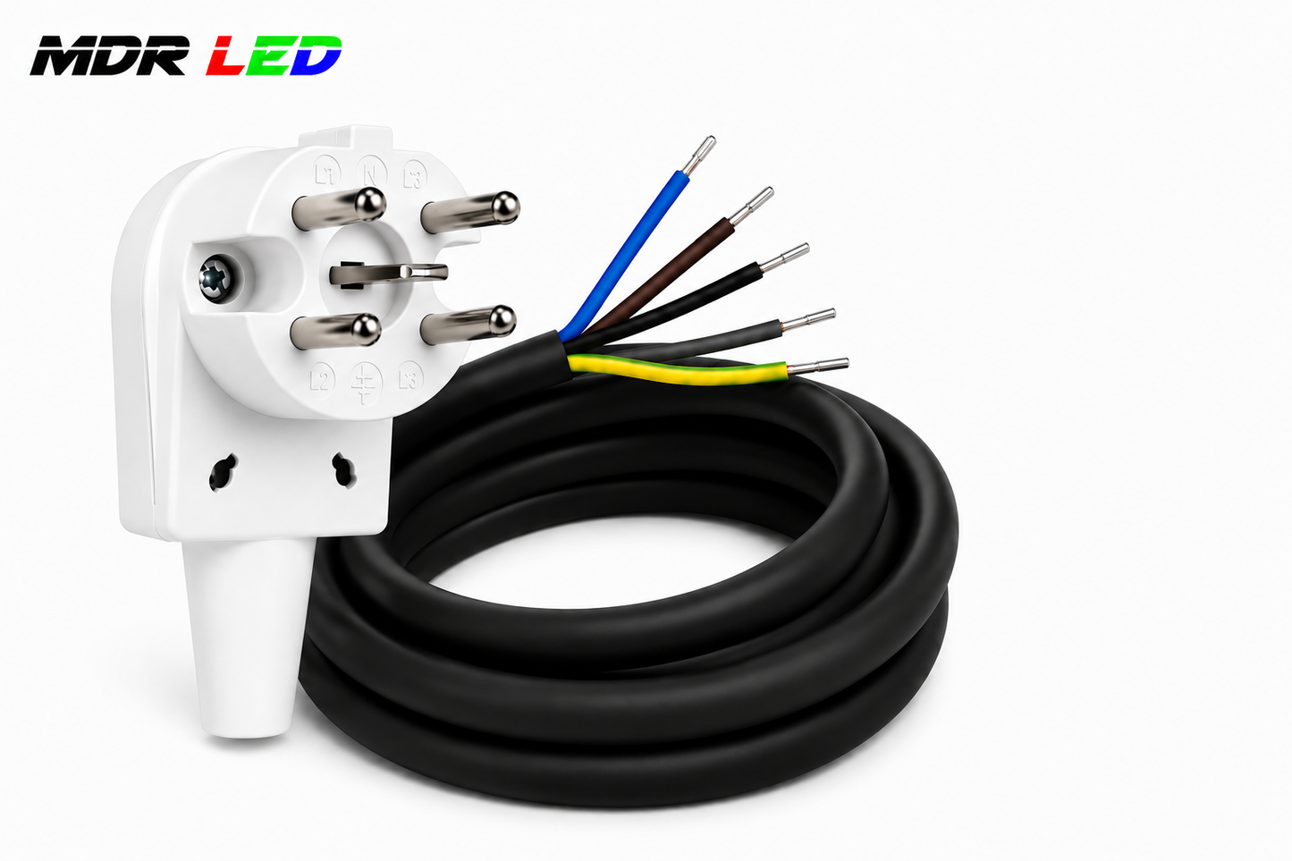 Perilex Aansluitkabel 5x2.5mm H07RN-F 3 / 5 / 10 Meter 16A 11.000W MDRLED®