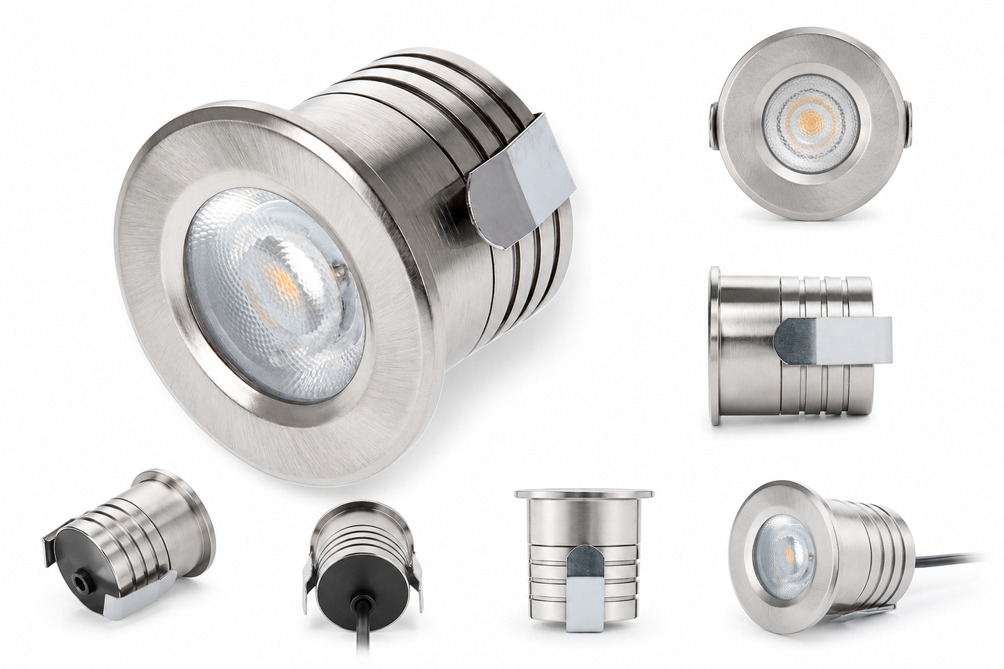 LED Mini Inbouwspot Zwart / Wit / Zilver 2W Dim to Warm Triac Dimbaar IP44