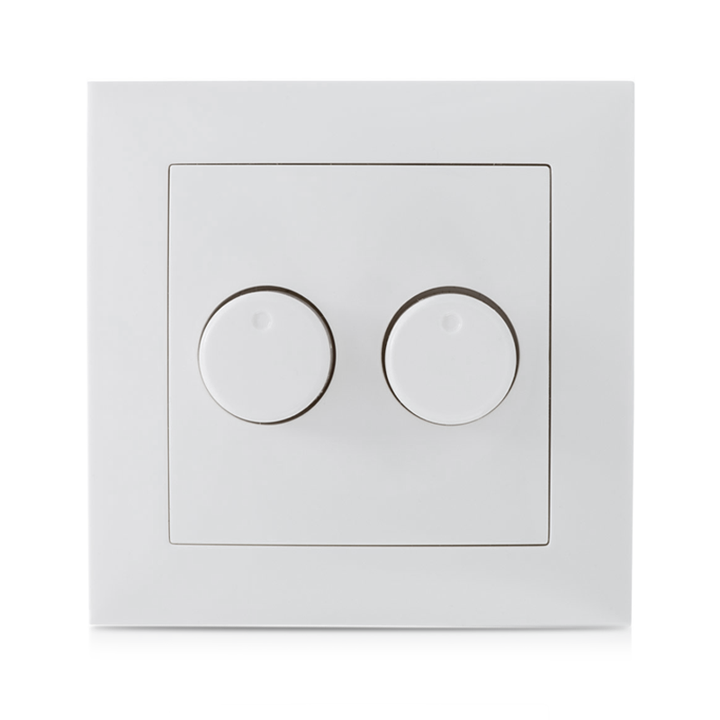 ED-10004 Duo-Dimmknopf passend für Berker S1 inkl. Zentralplatte und Rahmen MDRLED®