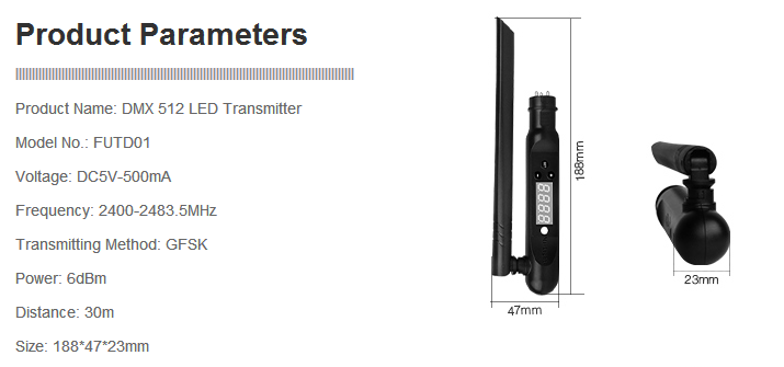MI-LIGHT DMX512 LED TRANSMITTER MDRLED®