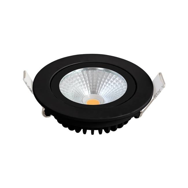 LED INBOUWSPOT MDRLED SLIM- 5W DIMBAAR 2200K ZWART MDRLED®