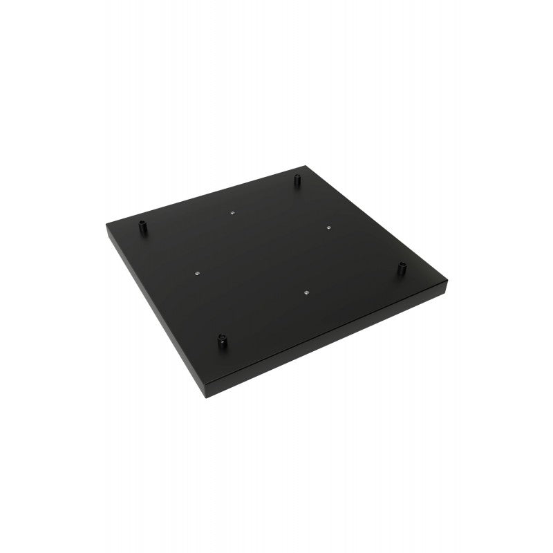 Calex Metalldeckenplatte 40 x 40 cm, 4 Löcher. Mattschwarzes MDRLED®