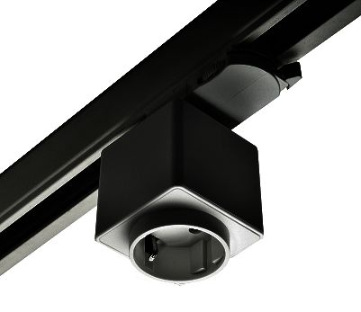 3-FASE RAIL SYSTEEM STOPCONTACT WIT ZWART MDR LED®