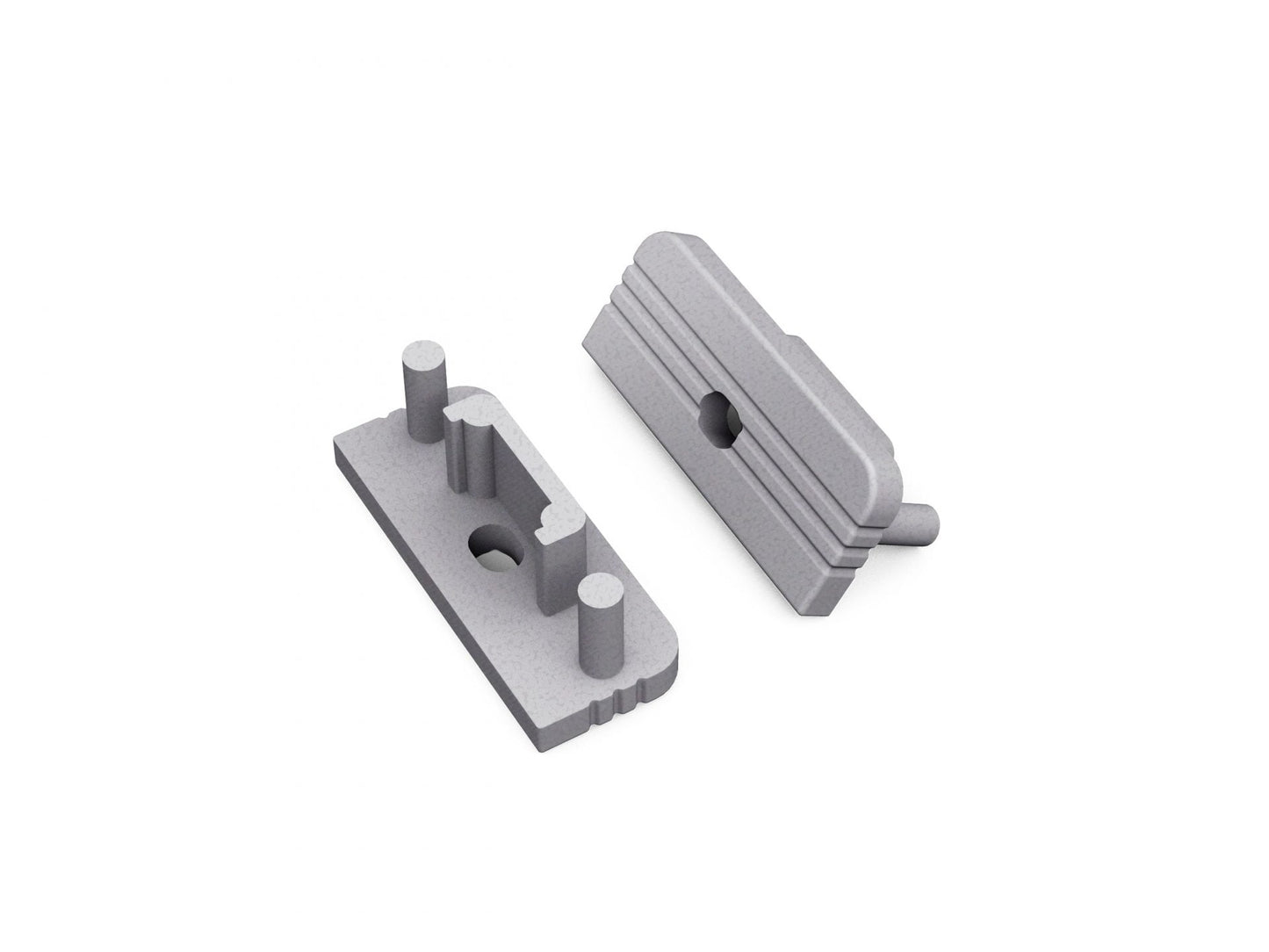 Endkappe mit Kabelöffnung 10mm Silber 20 Stück MDRLED®