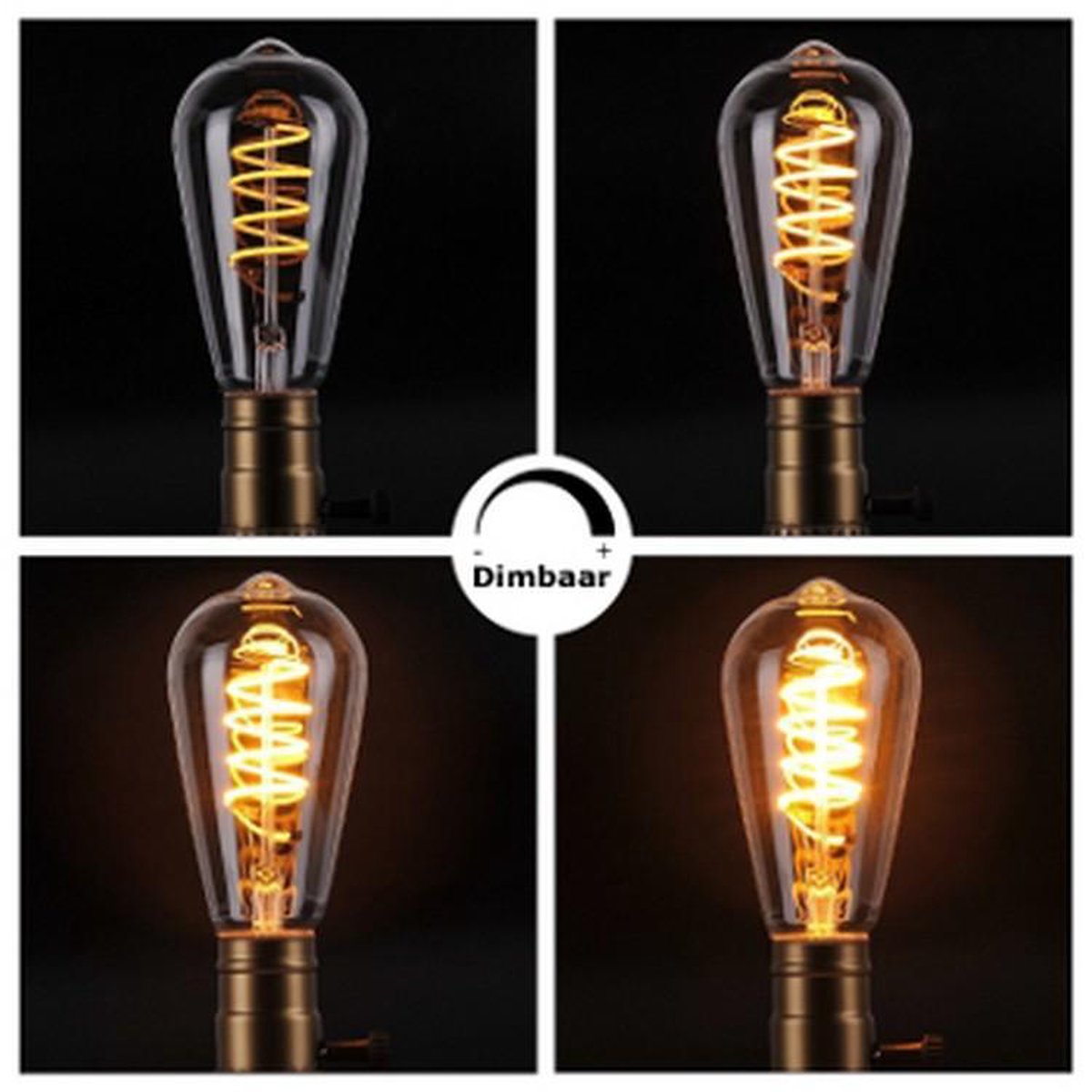 LED-Filament E27 Edison dimmbar Bernstein 6 W 2400 K, MDRLED®